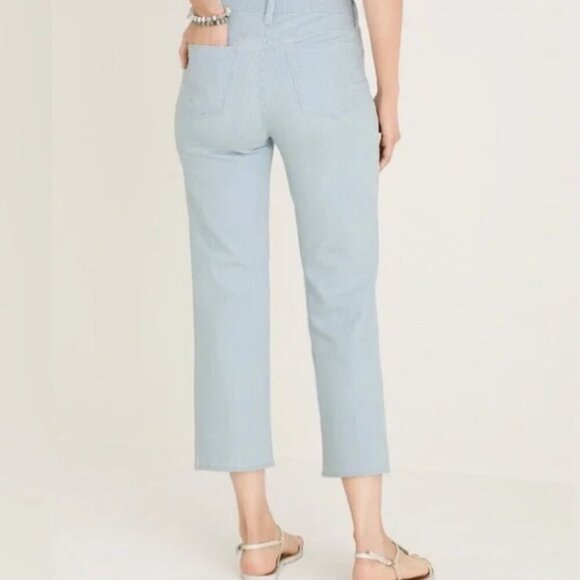 NWOT Chico's Cherry Red High-Rise Straight-Leg Crops US Size 8 Chico's Size 1 - Picture 11 of 13